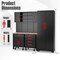Metal Rubber Wood Tool Storage Workbench with Pegboard, Drawers and Casters